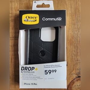 OtterBox Commuter Series Black Case for iPhone 15 Pro